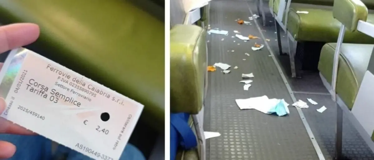 Sporcizia sul treno Rogliano-Cosenza, risponde FdC: «Si è trattato di atti vandalici, noi siamo parte lesa»