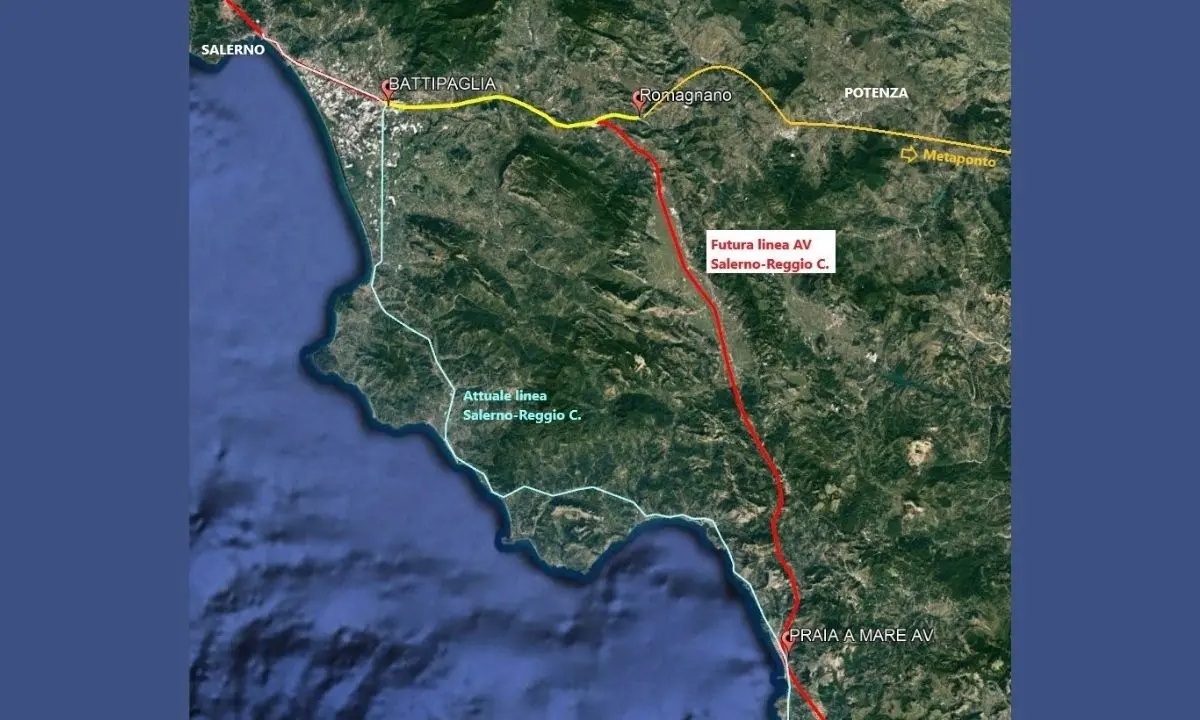 Alta Velocità Salerno-Reggio Calabria, nel 2026 solo 40 chilometri... ma porteranno a Potenza