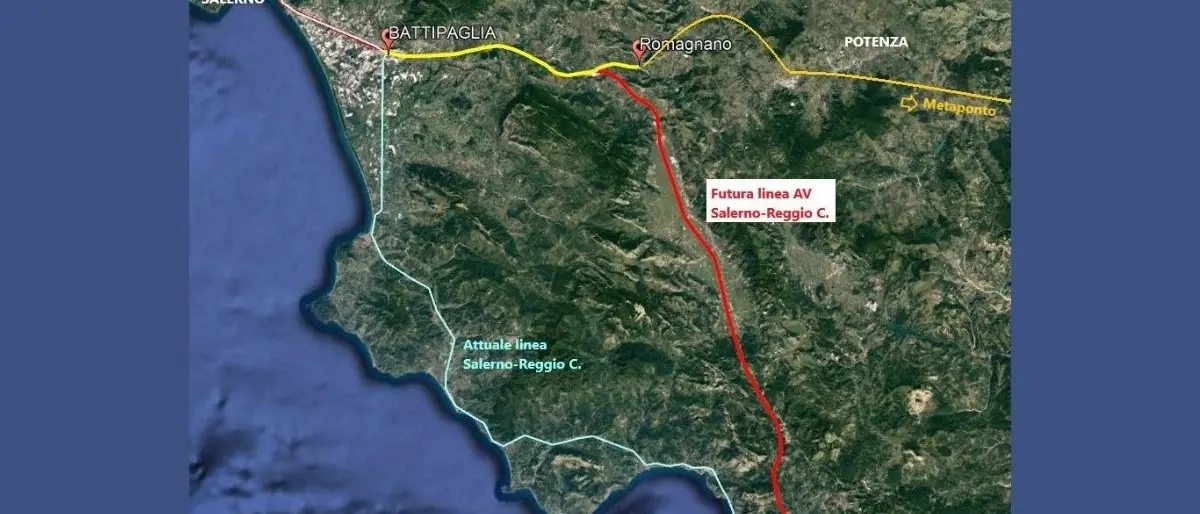 Alta Velocità Salerno-Reggio Calabria, nel 2026 solo 40 chilometri... ma porteranno a Potenza