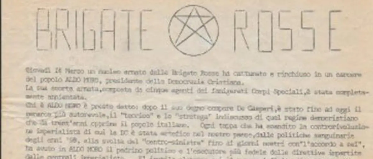 Finisce all’asta il volantino con cui le Br rivendicarono il sequestro di Aldo Moro