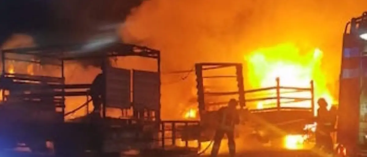 Corigliano Rossano, capannone e cinque mezzi in fiamme: avviate le indagini