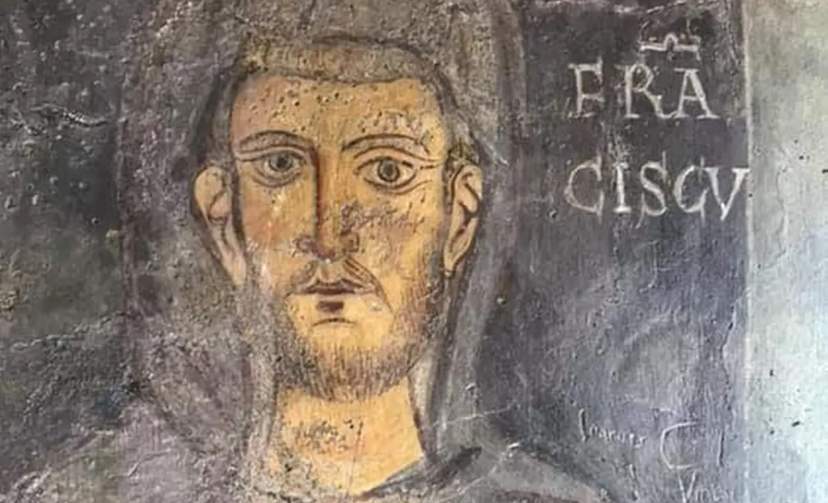 Ecco il vero volto di Francesco d’Assisi: il suo più antico ritratto realizzato quando era ancora in vita