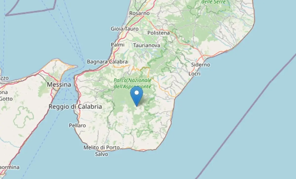 Forte terremoto a Reggio Calabria, magnitudo 3.9 ed epicentro a Roccaforte del Greco