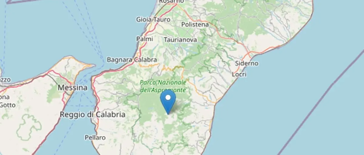 Forte terremoto a Reggio Calabria, magnitudo 3.9 ed epicentro a Roccaforte del Greco