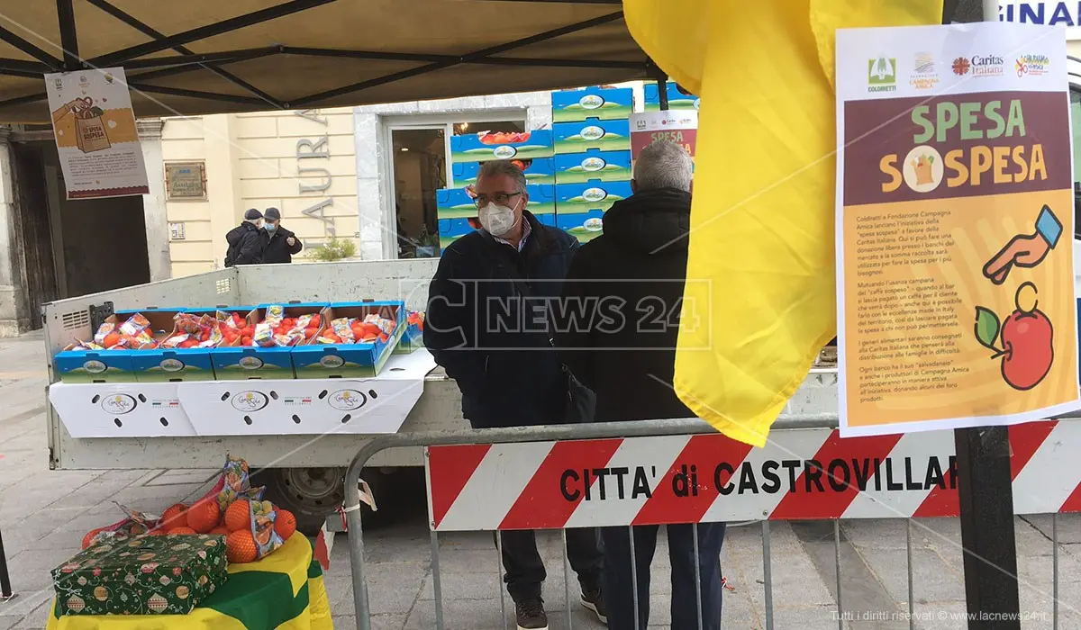 Spesa sospesa a Castrovillari, l'iniziativa Coldiretti per le famiglie in difficoltà