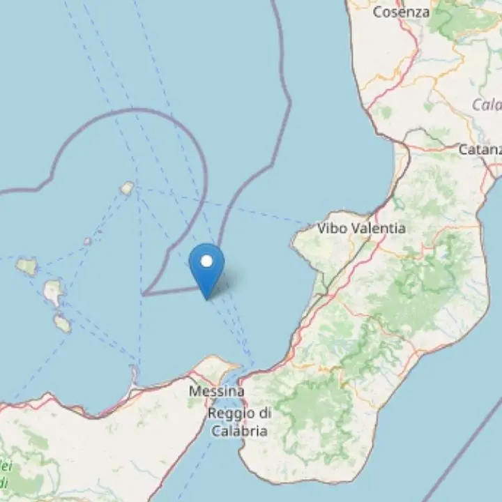 Terremoto di magnitudo 3.2 nel mar Tirreno tra Calabria e Isole Eolie