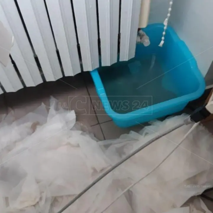 Catanzaro, centro Covid a Villa Bianca: durante le prove tecniche le stanze si allagano
