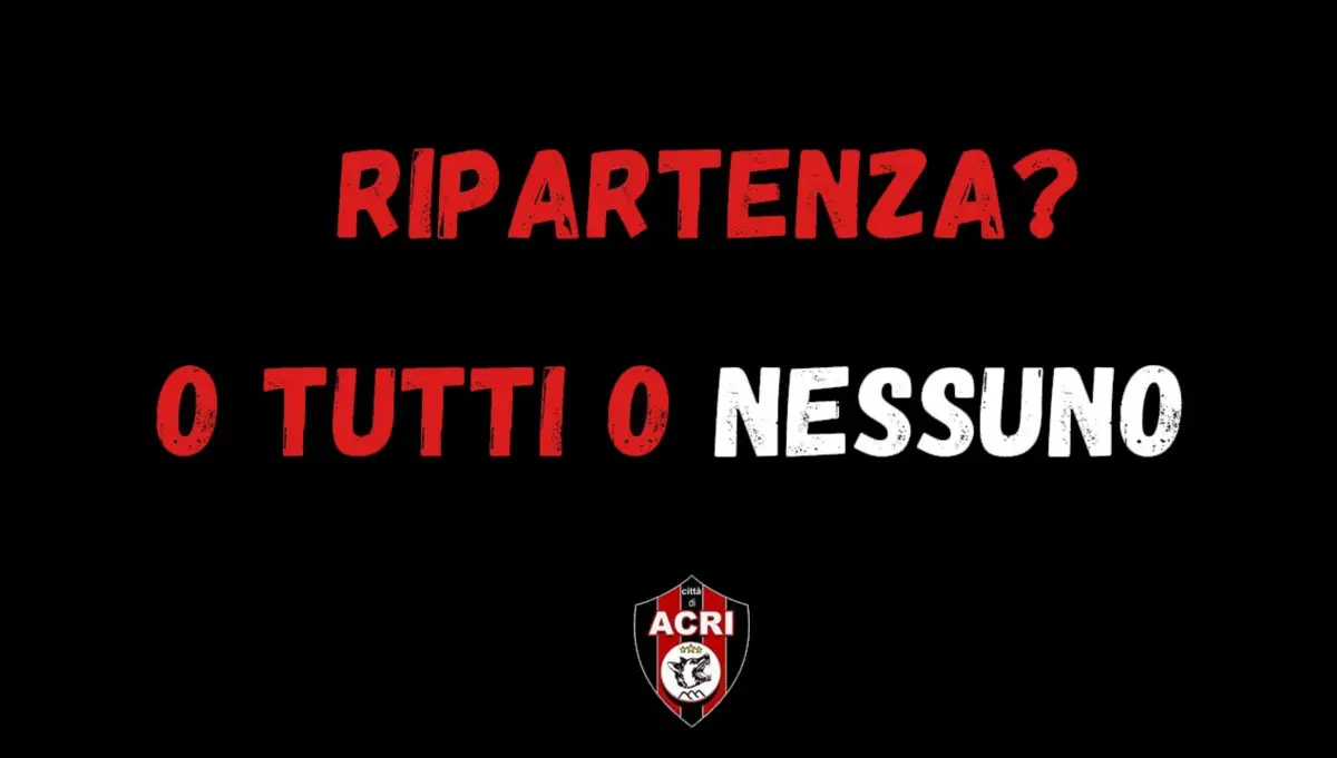 Dilettanti, Città di Acri in protesta: «Destinare parte delle quote d'iscrizione ai tamponi»