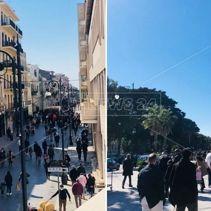 A Reggio Calabria assaggio di primavera: in tanti a passeggio per le vie del centro