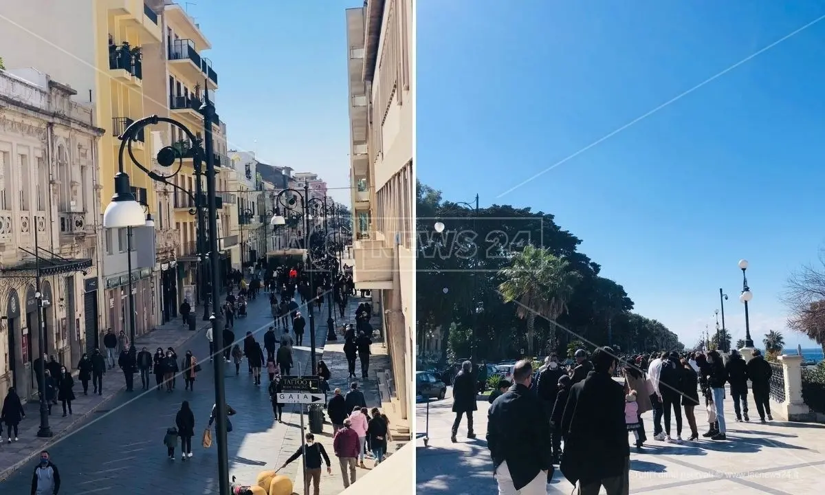 A Reggio Calabria assaggio di primavera: in tanti a passeggio per le vie del centro