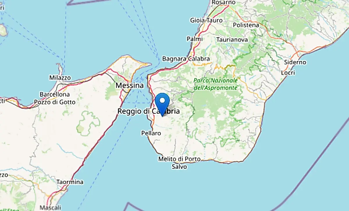 Lieve terremoto sveglia Reggio Calabria, scossa 2.7 intorno alle 7