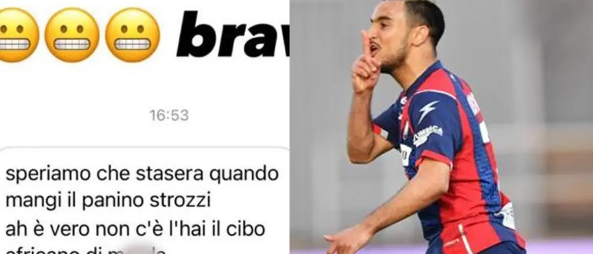 Insulti via Instragram al calciatore del Crotone Ounas: «È normale questo?»
