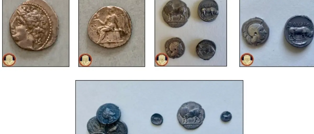 Consegnate al parco archeologico di Sibari antiche monete vendute illegalmente su internet