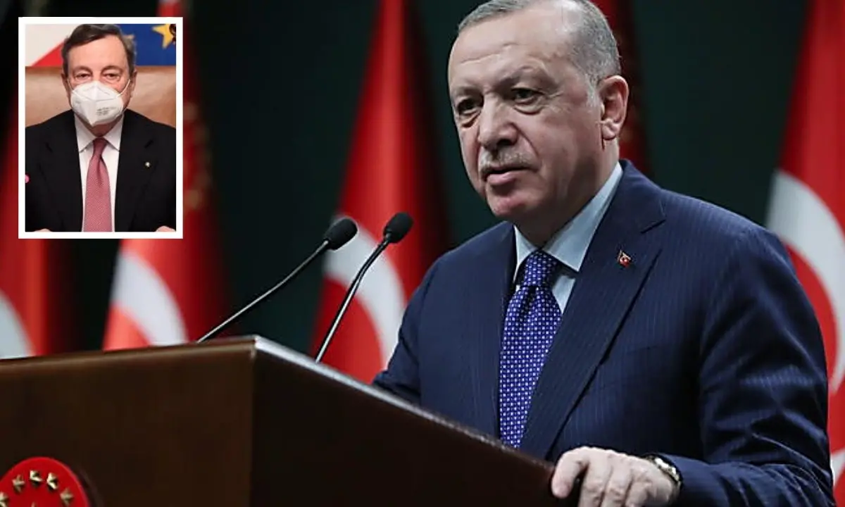 Erdogan: «Io dittatore? Draghi ha danneggiato i rapporti Italia-Turchia»