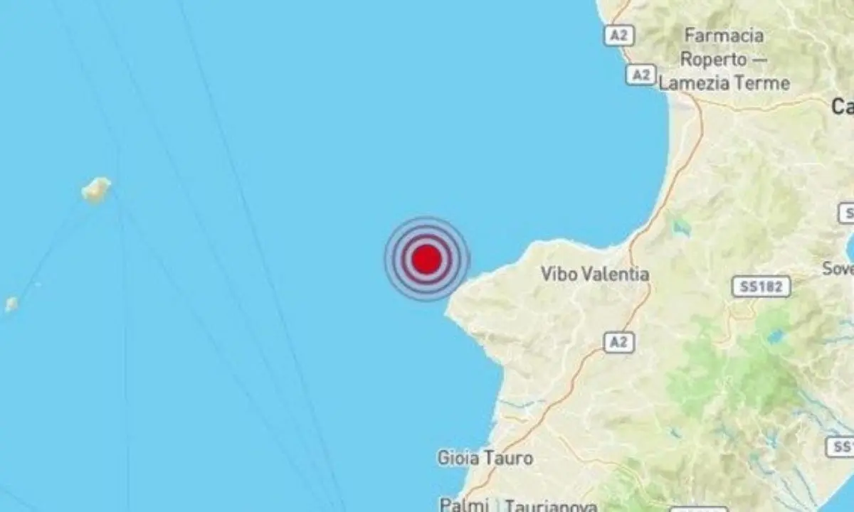 Terremoto, scossa magnitudo 3.2 al largo di Tropea: non ci sono danni