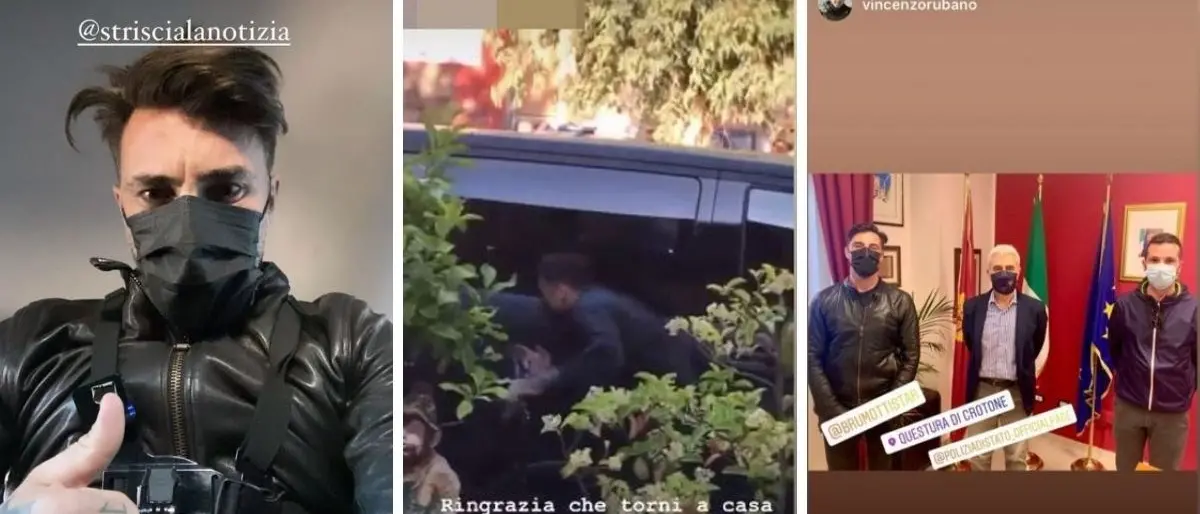 Crotone, Brumotti in sella alla sua bici nel quartiere Acquabona tra curiosi e disturbatori