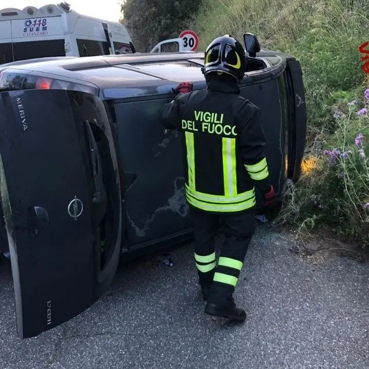 Nocera, incidente sulla Provinciale 163: un uomo trasportato in elicottero in ospedale