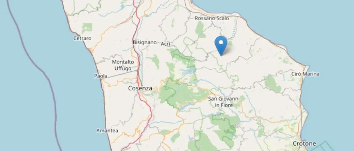 Terremoto, scossa di magnitudo 3.4 nel Cosentino: nessun danno segnalato