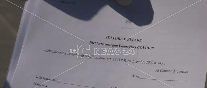 Cosenza, nuovo bando per i buoni spesa: altri 70mila euro a disposizione