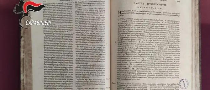 Accademia Fidia Stefanaconi, trovato volume del 1651 rubato in Abruzzo