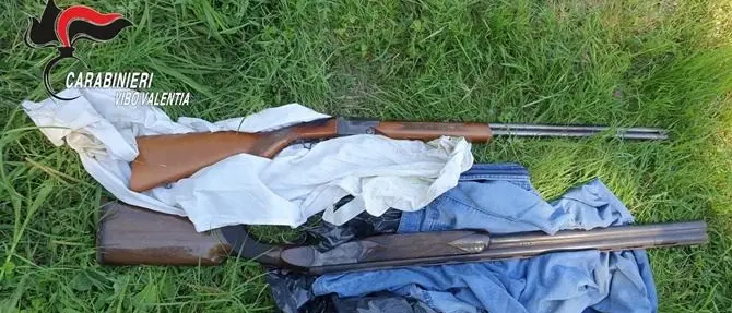 Dinami, trovate armi in un casolare: erano state rubate a Genova