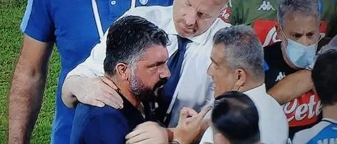 «Terrone a me? Vieni a dirmelo in faccia», la furia di Gattuso al termine di Napoli-Lazio