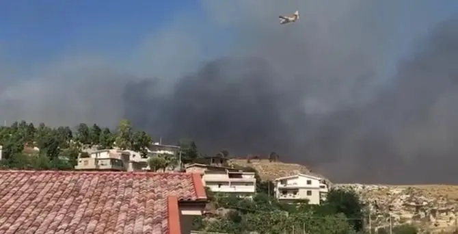 Vasto incendio nel Reggino, le fiamme lambiscono l'abitato: evacuate alcune case