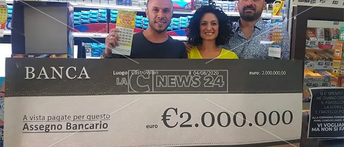Gratta e vinci da capogiro, vinti 2 milioni di euro a Castrovillari
