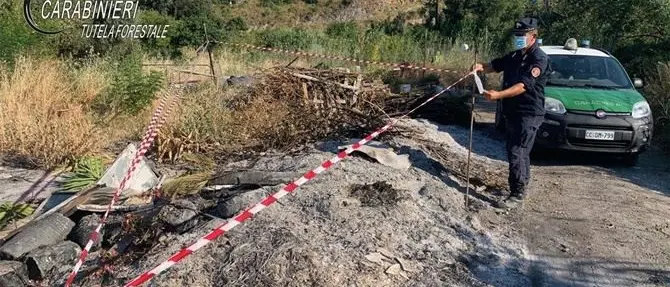 Tortora, combustione illecita di rifiuti: denunciato il proprietario del fondo