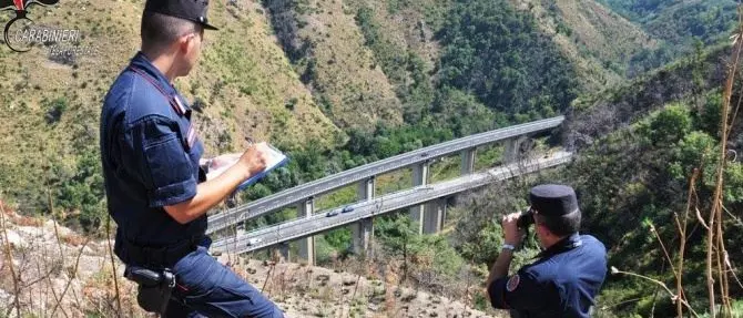 Fanno lavori sull’A2 e provocano un incendio boschivo: due denunce a Cosenza