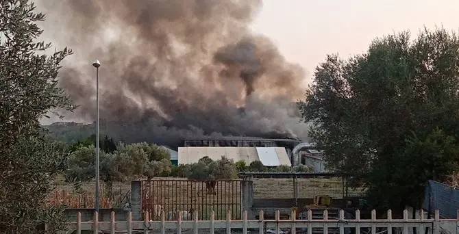 Incendio a Siderno, il sindaco di Locri chiude tutte le scuole: «Troppo fumo»