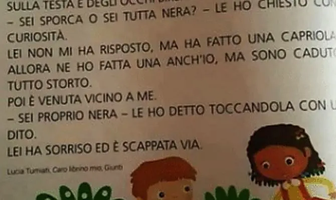 «Sei sporca o sei tutta nera?»: bufera su un testo destinato ai bimbi delle elementari