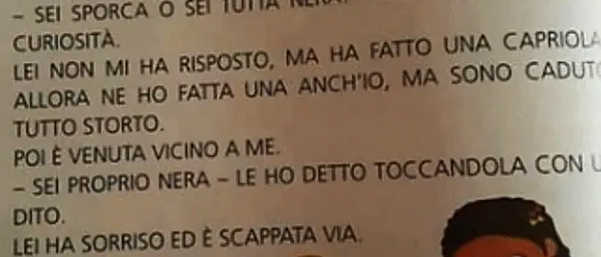 «Sei sporca o sei tutta nera?»: bufera su un testo destinato ai bimbi delle elementari