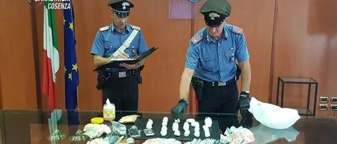 Cosenza, centomila euro di droga in casa: arrestati madre e figlio