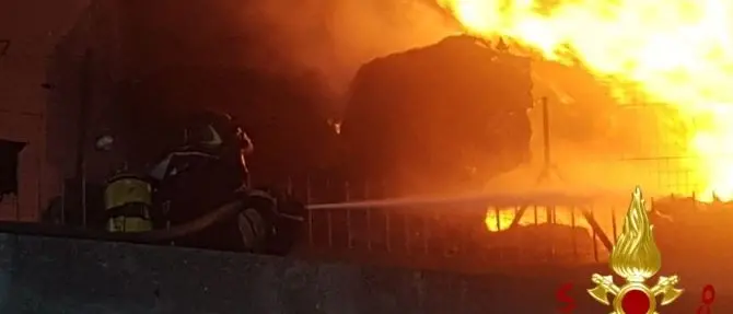 Incendio in azienda rifiuti a Squillace, il sindaco ordina la chiusura delle scuole