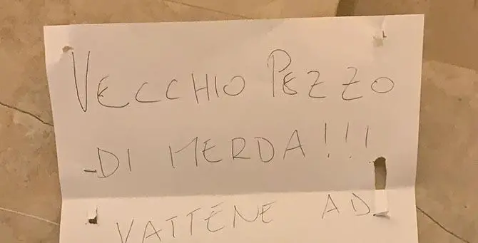 Castrovillari, lettera intimidatoria al coordinatore del Popolo della famiglia: «Vecchio pezzo di m...»