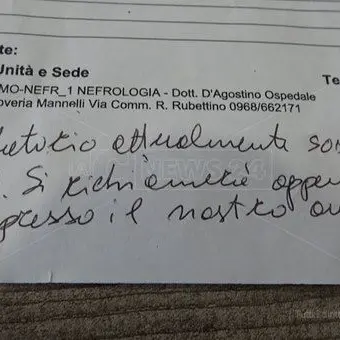 Lamezia, rischia la dialisi ma le visite sono bloccate per il Coronavirus