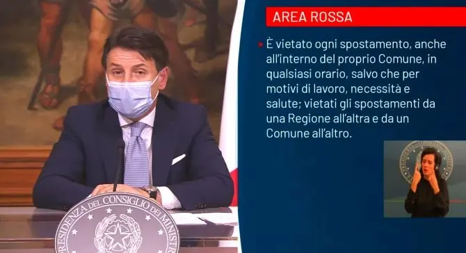 Calabria zona rossa da venerdì, ora è ufficiale. Conte parla in Tv: «La pandemia corre, agiamo»