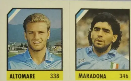 Luca Altomare nell’album Panini al fianco di Maradona: «Il migliore di sempre»