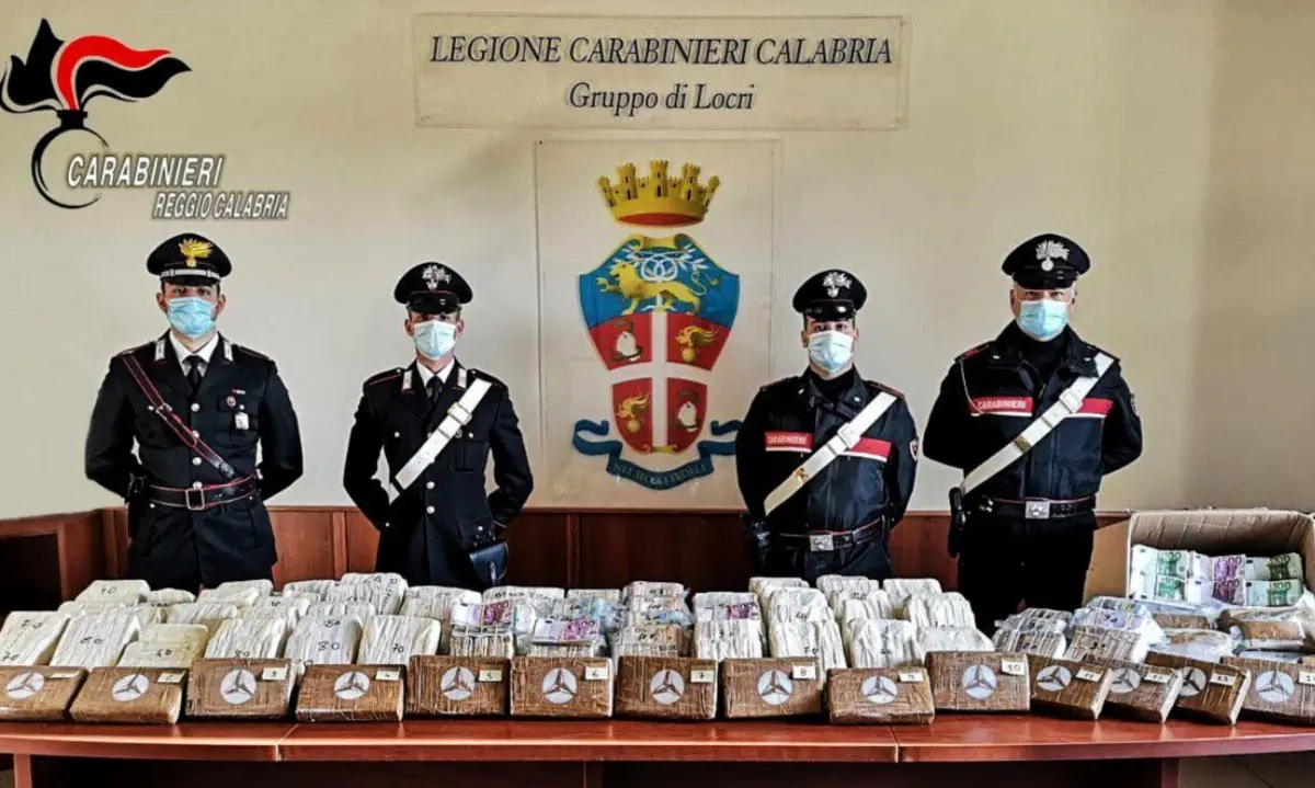 Locri, arrestati con 17 chili di cocaina e 5 milioni di euro sotterrati in giardino