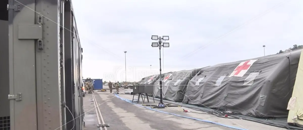 Cosenza, ospedale da campo presto in funzione: già stasera i primi trasferimenti di pazienti