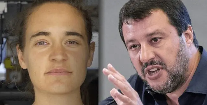 Salvini indagato per diffamazione della comandante Carola Rackete