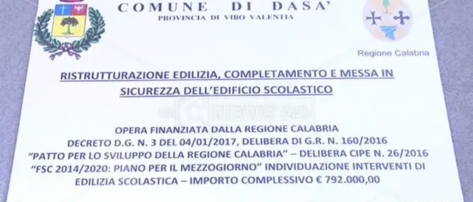 Scuole sicure, dal Vibonese arriva il modello vincente di Dasà