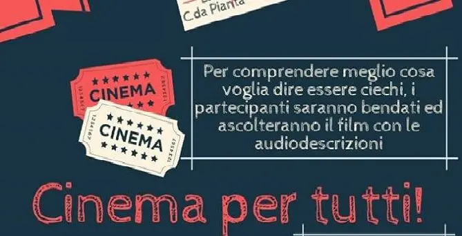 Cleto, al cinema bendati per sensibilizzare sulla cecità