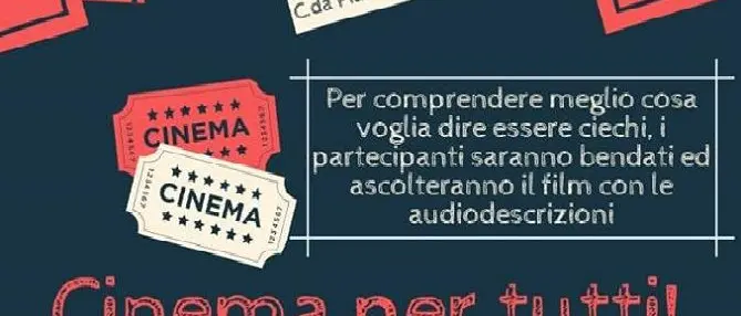 Cleto, al cinema bendati per sensibilizzare sulla cecità