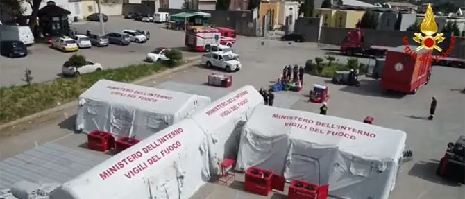 Calamità e grandi disastri, a Catanzaro le esercitazioni dei vigili del fuoco