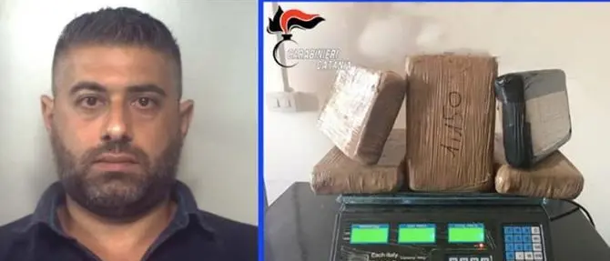 In trasferta con sei chili di cocaina in auto: calabrese arrestato a Catania
