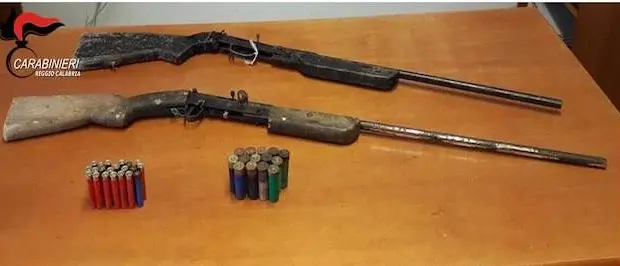 Armi e munizioni scovate dai carabinieri in Aspromonte