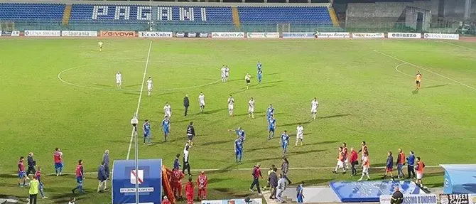 La Vibonese strappa un punto a Pagani e finisce il match in dieci