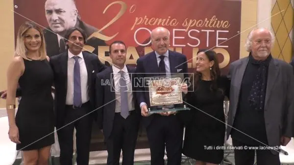 All'amministratore delegato dell'Inter il premio alla memoria di Oreste Granillo